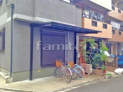 自転車バイク屋根 四国化成 バリューテラス屋根 1階用 F型フラット屋根