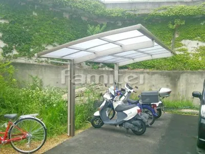 自転車バイク屋根 プライスポート カーポート1台用 (単棟) R型アール屋根