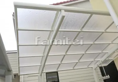 カーポート プライスポート 1台用(単棟) R型アール屋根 物干し
