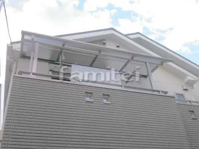 ベランダ屋根 レギュラーテラス屋根 2階用 R型アール屋根 物干し