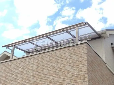 ベランダ屋根 レギュラーテラス屋根 2階用 R型アール屋根 物干し