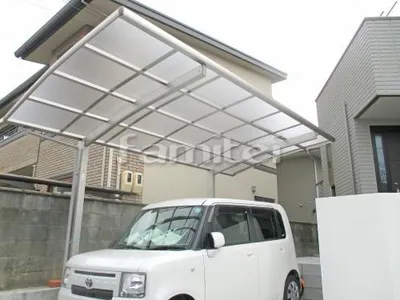 カーポート YKKAP レイナポートグラン 1台用(単棟) R型アール屋根