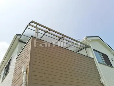 ベランダ屋根 レギュラーテラス屋根 2階用 R型アール屋根 物干し