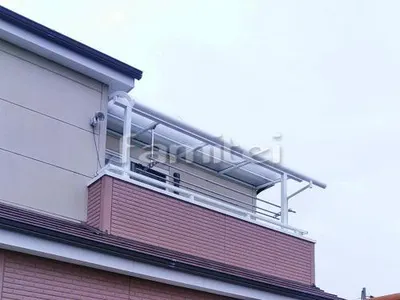 ベランダ屋根 三協アルミ メニーウェルテラス屋根 2階用 R型アール屋根 物干し