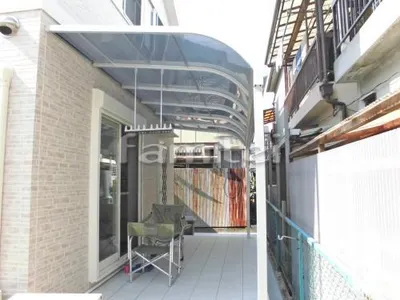 洗濯干し屋根 三協アルミ メニーウェルテラス屋根 1階用 R型アール屋根 物干し
