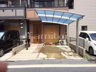 カーポート プライスポート 1台用(単棟) R型アール屋根