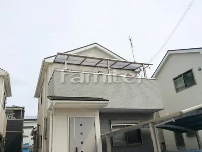 ベランダ屋根 レギュラーテラス屋根 2階用 R型アール屋根 物干し