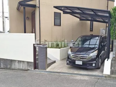 リフォームシンプル オープン外構