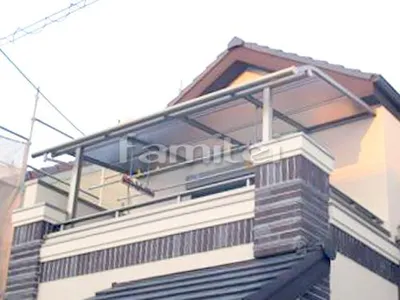 ベランダ屋根 レギュラーテラス屋根 2階用 R型アール屋根 物干し