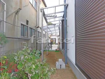 洗濯干し屋根 フラットテラス屋根 1階用 F型 物干し