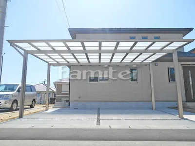 ガレージまわり 駐車場屋根 土間コンクリート