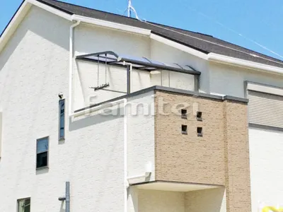 ベランダ屋根 レギュラーテラス屋根 2階用 R型アール屋根 物干し