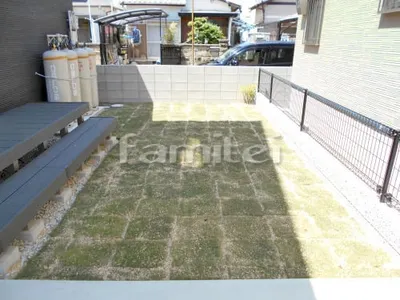 お庭 芝生張り 姫高麗芝