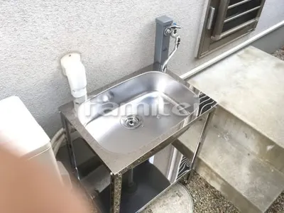 立水栓 ステンレス流し取付
