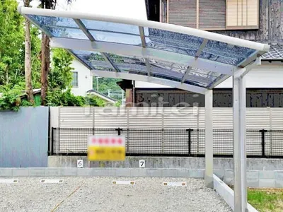 カーポート プライスポート 1台用(単棟) R型アール屋根