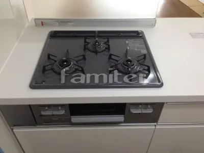 3口ガスコンロ ホーロートップ 無水片面焼グリル W60