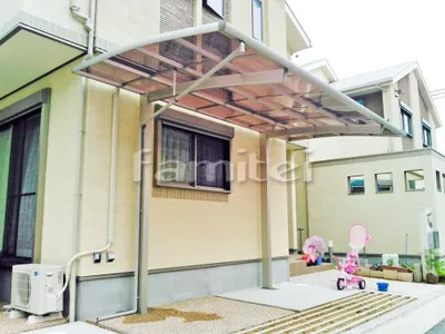 カーポート YKKAP レイナポートREグラン 1台用(単棟) R型アール屋根 前下がり 逆勾配