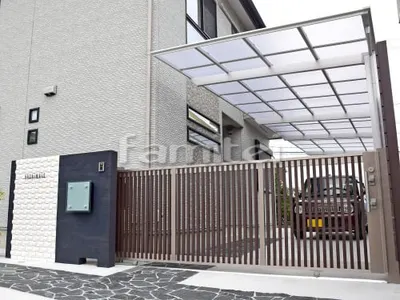 ガレージまわり 駐車場屋根 土間コンクリート