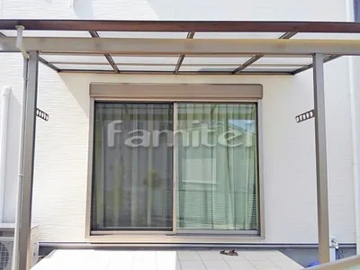 木製調雨除け屋根 三協アルミ シャルレ 1階用 F型フラット屋根 物干し