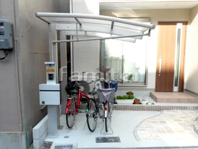 自転車バイク屋根 YKKAP レイナポートREグランミニ R型アール屋根 駐輪場屋根 サイクルポート