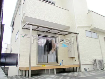 雨除け屋根 レギュラーテラス屋根 1階用 R型アール屋根 物干し