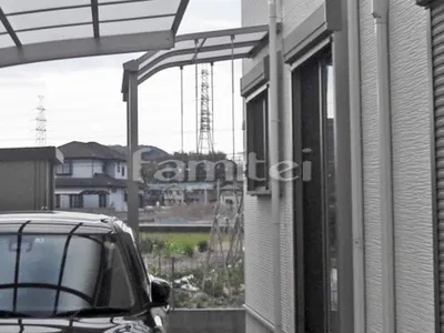 雨除け屋根 レギュラーテラス屋根 1階用 R型アール屋根 物干し