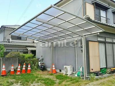 カーポート YKKAP レイナポートグラン 1台用(単棟) R型アール屋根