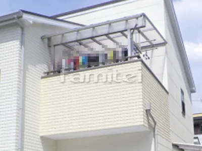 ベランダ屋根 YKKAP ヴェクターテラス屋根(ベクター) 積雪50cm対応 2階用 R型アール屋根 物干し