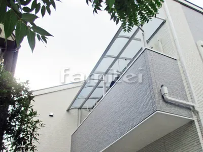 ベランダ屋根 YKKAP ヴェクターテラス屋根(ベクター) 2階用 R型アール屋根 物干し
