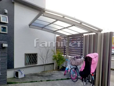 自転車バイク屋根 LIXILリクシル ネスカR R型アール屋根 サイクルポート 駐輪場屋根