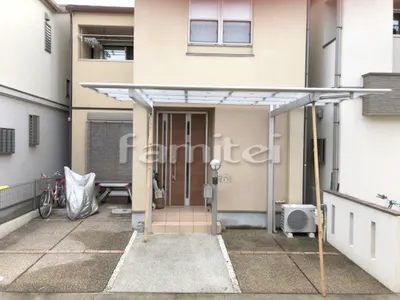 カーポート 三協アルミ ニューマイリッシュ 1台用(単棟) F型フラット屋根 前下がり 逆勾配