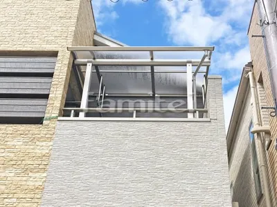 ベランダ屋根 レギュラーテラス屋根 2階用 R型アール屋根 物干し