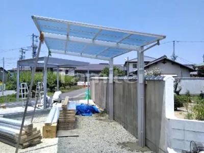 カーポート YKKAP エフルージュグラン 1台用(単棟) F型フラット屋根