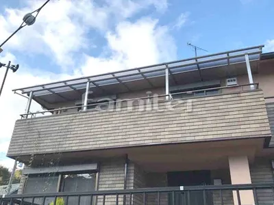ベランダ屋根 YKKAP ヴェクターテラス屋根(ベクター) 2階用 連棟 R型アール屋根