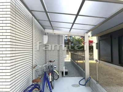駐輪場屋根 YKKAP エフルージュグラン カーポート1台用(単棟) F型フラット屋根