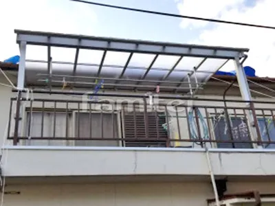 ベランダ屋根 レギュラーテラス屋根 2階用 R型アール屋根