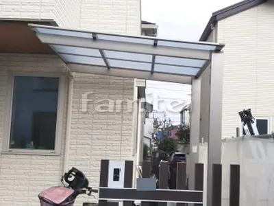 自転車バイク LIXILリクシル ネスカF F型フラット屋根 サイクルポート 駐輪場屋根