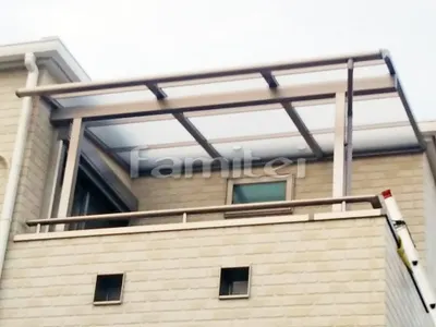 ベランダ屋根 LIXILリクシル テラスVA(R) 2階用 R型アール屋根 物干し