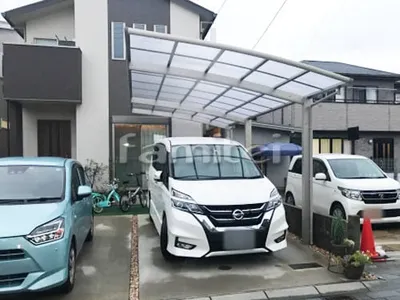 カーポート YKKAP レイナポートグラン 1台用(単棟) R型アール屋根