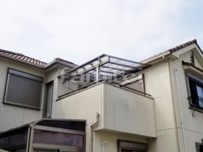 ベランダ屋根 YKKAP ソラリアテラス屋根 2階用 F型フラット屋根 積雪50cm対応 物干し