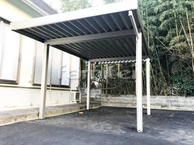積雪カーポート YKKAP レオンポートneo 積雪50cm対応 折板屋根 1台用(単棟) F型フラット屋根