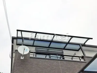 ベランダ屋根 YKKAP ソラリアテラス屋根 2階用 R型アール屋根