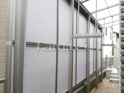 雨除け屋根 LIXILリクシル スピーネ 1階用 F型フラット屋根 物干し　目隠しパネル(前面 正面) 2段