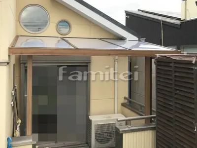 フル木製調ベランダ屋根 LIXILリクシル シュエット 2階用 F型フラット屋根