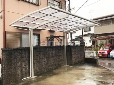 カーポート YKKAP レイナポートグラン 1台用(単棟) R型アール屋根