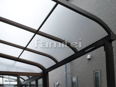 雨除け屋根 YKKAP ソラリアR 1階用 R型アール屋根