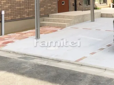 駐車場ガレージ床 土間コンクリート レンガ目地 ユニソン ミルドブリック