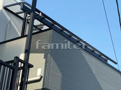 ベランダ屋根 三協アルミ レボリューZRテラス屋根 3階用 R型アール屋根 積雪50cm対応 物干し