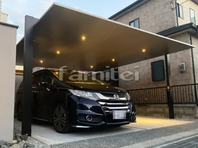カーポート2台(ワイド) ツイン LIXIL カーポートSC フラット屋根 吊り下げ屋根