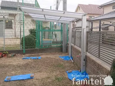 自転車バイク屋根 LIXILリクシル ネスカF 駐輪場屋根 サイクルポート F型フラット屋根